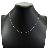 Chaîne en or massif 9 carats étanche de 0,95 mm, vendue au mètre, pour bracelet et bijoux pour femme