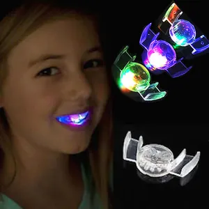 Halloween Ghost Festival Creative Tricky Jewelry Mouth Flash Glowing Funny Toy Led Braces Teeth Light Up Glitter Gifts