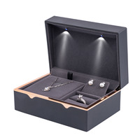 Les boîtes d'emballage de bijoux haut de gamme peuvent être personnalisées Boîte à bijoux de grande capacité Boîte d'emballage avec logo personnalisé