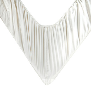 Parure de draps Tencel couleur unie 60 fils jaune clair avec drap-housse et taies d'oreiller lavable en machine pour le commerce transfrontalier - Product Image 4