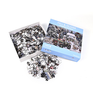 Bán buôn tùy chỉnh câu đố giáng sinh cá nhân hóa Iq thăng hoa trống ghép hình trò chơi câu đố hộp 1000 mảnh cho trẻ em adulte - Product Image 3