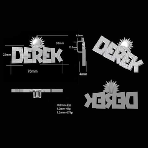 Liontin Nama Vertikal Moissanite VVS yang Lolos Tes Berlian, Perhiasan Kustom Pribadi, Perak 925, Liontin Huruf Moissanite Bertabur Kristal - Product Image 4