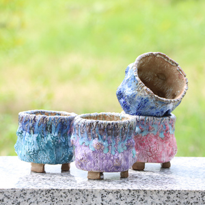 Mini vaso per piante grasse in ceramica con supporto vasi in porcellana per piante spedizione gratuita vasi per piante da interno decorazioni per la casa