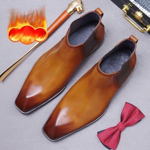 Botas Chelsea de Hombre para Otoño/Invierno, de Piel Vacuna Genuina con Plantillas de Forro Polar, Antideslizantes, Botines de Negocios - Product Image 5