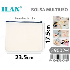 Borsa in tessuto multiuso Ilan 17,5x23,5 cm con cerniera per riporre oggetti - Product Image 1