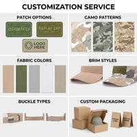 Gorra de Béisbol Personalizada con Camuflaje Desértico, Gorra Estructurada de 5 Paneles con Parche de Goma, Estampado Agrietado, Orificio Cortado con Láser, Gorra de Golf de Alto Rendimiento
