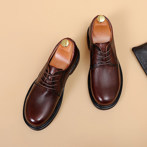 Chaussures Derby en Cuir Véritable Haut de Gamme pour Hommes – Décontractées, Rehaussantes, Artisanales, Idéales pour Mariage - Product Image 5