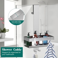 Porte-serviettes mural moderne en acier inoxydable 304 sculpté, à un seul niveau, écologique, sans perçage, pour salle de bain