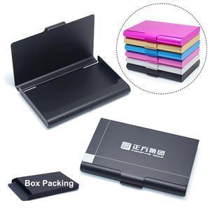 Porte-cartes en alliage d'aluminium 10 mm, porte-cartes d'identité professionnel, vente en gros, cadeaux promotionnels personnalisés, bon marché, durables, légers, boîte de rangement pour cartes - Product Image 1