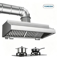 Campana Extractora Comercial de Acero Inoxidable para Cocina con Filtros de Grasa para Restaurantes y Cantinas