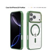 Coque de protection magnétique anti-chute transparente givrée pour iPhone 18 Pro, compatible avec iPhone 17, 16, 15, 14, 13
