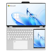 Ordinateur portable Intel N100 prix d'usine bon marché 15.6 + 7 pouces double écran 16 Go de RAM 1T SSD ordinateur de jeu pour étudiants ordinateurs portables