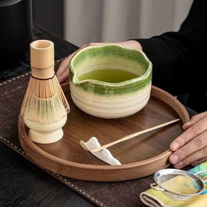Juego de Té Matcha Estilo Japoné<span class=keywords><strong>s</strong></span> de la Dinastí<span class=keywords><strong>a</strong></span> <span class=keywords><strong>Song</strong></span>, Cerámica Gruesa, Tazó<span class=keywords><strong>n</strong></span> de Matcha, Batidor de Bambú, Cepillo para Té - Product Image 1