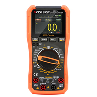 Multimeter Digital VICTOR 890 Series True RMS Layar Warna 2.4" Baterai Isi Ulang 18650 6000 Counts Multimetro Pintar