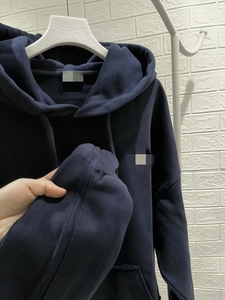 Sweat-shirt d'hiver pour homme WANBAO WST-H0911, tissé à la française, 100% coton, molleton écologique, col à capuche, imprimé uni - Product Image 5