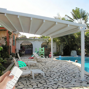 Toldo Plegable <span class=keywords><strong>para</strong></span> Techo, Motorizado, Retráctil, de PVC, Impermeable, Protección Solar y contra la Lluvia - Product Image 3