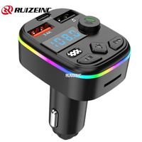 Chargeur de voiture MP3 à dents bleues pour appels mains libres Plug and Play Transmetteur FM 3A