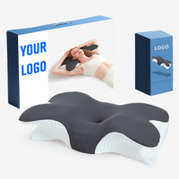 Oreiller cervical personnalisé en forme de papillon avec mousse à mémoire de forme, ergonomie moderne, coussin de soutien du cou pour un sommeil profond