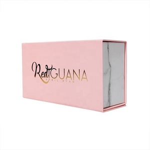 High Quality Pink Cardboard Rigid Paper Holiday Wedding Marble Magnetic Foldable Gift Packaging Box