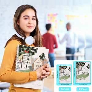 Carnet ligné grand format Foska A5 B5, 120 pages, papier épais 70 g/m², pour l'école, les études, la prise de notes, le travail de bureau, les voyages - Product Image 5