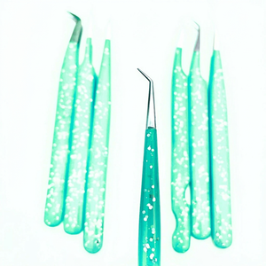 แหนบติดขนตา Frosted Shine Snowflake ปลายเคลือบเจล ความแม่นยำสูง ผลิตจากสแตนเลสสตีล รับผลิตแบบ OEM - Product Image 1