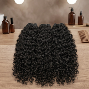 Extensions de cheveux indiens Remy bouclés à double trame, provenant d'un seul donneur, 100g, vente en gros - Product Image 1