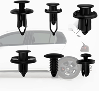 C0333 Kit d'attaches en plastique pour clips de retenue de voiture 200 pièces, rivets à épingle poussoir automatique de tailles populaires, clips universels d'aile de panneau en plastique