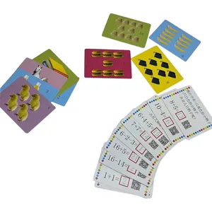 사용자 정의 디자인 자신의 터치와 느낌 플래시 카드 어린이를위한 맞춤형 수학 교육 플래시 카드