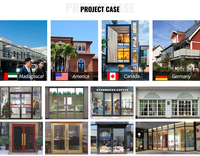 Puerta de Aluminio Moderna para Tienda EEHE, Certificada por NFRC, Insonorizada, Impermeable y Resistente al Viento, Puerta de Vidrio para Uso Exterior en Hoteles