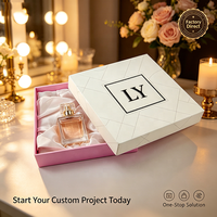 Boîte de parfum de luxe personnalisée avec couvercle et base, boîtes d'emballage rigides en papier de luxe pour parfum, flacon de parfum vide de 50 ml avec emballage