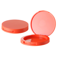 Boîtier cosmétique transparent rond vide en ABS PETG D72.5*H16mm pour poudre compacte et blush