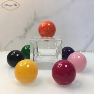 Bán buôn sang trọng Vòng Agate đá nhựa cho bóng 50mm 38mm 35mm nước hoa đầy màu sắc nắp chai nắp & Chai đóng cửa - Product Image 2