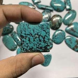 Turquesa Tibetana Natural de Alta Calidad, Cabujón de Turquesa Hubei, Calidad A AA, Piedra Preciosa Rara - Product Image 2