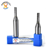 Mata Bor Presisi Kecepatan Tinggi Warrior's Bit TCT Carbide Tipped dengan Shank 1/2 inci, 3 Flute, Chipbreak Rougher Bit untuk Kayu ODM OEM