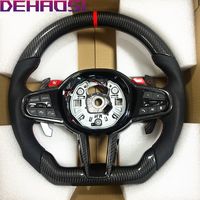 Setir Mobil Serat Karbon Kulit Berlubang untuk Toyota Supra GR A90 A91 MKV MK5 MK4 2019-2025 Roda Sport Balap
