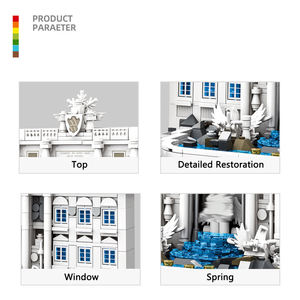 Wange 4212, Maqueta de la Fuente de Trevi de Roma, Adorno Arquitectónico, Modelo de Plástico para Armar, Juego de Bloques de Construcción, Juguete de Bloques de Plástico, Regalo - Product Image 3