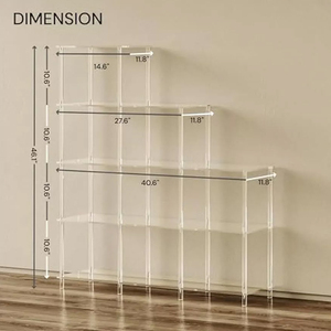 ชั้นหนังสืออะคริลิคแนวนอน5ชั้นชั้นชั้นหนังสือ9ชั้น - Product Image 6