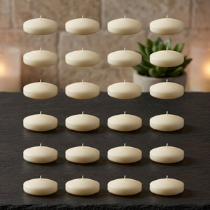 Velas de Cera de Soja Flotantes CGA075-I, 3 Unidades, Color Marfil, Sin Olor, para Pascua y Navidad [Paquete al por Mayor de 24 Unidades] - Product Image 2
