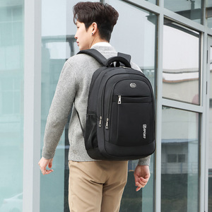 Laptop <b>Backpack</b> Large Capacity <b>With</b> Laptop <b>Compartment</b> For Men Business Travel Sports Students Casual Use Black - Product Image 4