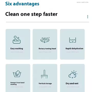 Nhà Máy Sản Xuất Tự Rửa 360 Xoay Ma Thuật Lau Sàn Với Khô Và Ướt Làm Sạch Xô Cho Sàn Làm Sạch - Product Image 4