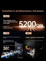 Projecteur JMGON5S Ultra, laser tricolore, zoom 4K, déplacement d'axe, DLP domestique, Android, garantie, Ultra HD, mobile