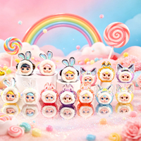 Candy Land Liquid Motion Bubbler Blind Box Figurine en résine scintillante colorée, Ornement de bureau, Artisanat en résine mignon, Cadeaux