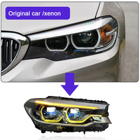 Nouveaux feux de jour bicolores 12V pour BMW Série 5 G38/G30 modèles 2018-2020 avec lentilles laser en forme de cuillère