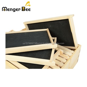 Nouveau modèle de cadre d'apiculture Menger Bee FR-2-03 assemblé avec une feuille de fondation en plastique noir, en pin de Nouvelle-Zélande, pour ruches - Product Image 4