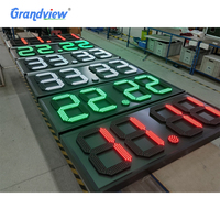 Panneau de signalisation de station-service personnalisé à 7 segments IP65 pour usage extérieur, panneau pylon vertical mince sur mesure, panneau publicitaire