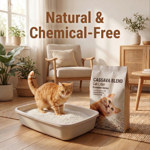 Litière pour chat à base de manioc |   Biodégradable, respectueux de l'environnement, sans produits chimiques |   Mélange de maïs végétal |   Prix bas |   Expédition rapide |   Quantité minimum de commande : 10 - Product Image 3