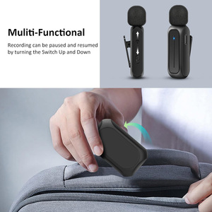 Lavalier Microphone iPhone iPad Android với sạc trường hợp clip trên ve áo Mic cho quay video 3 chế độ denoise - Product Image 5