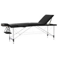 Table de tatouage portable pliable en 3 parties en acier inoxydable et bois avec repose-tête, hauteur réglable, lit de massage pour spa et extensions de cils