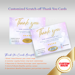 <span class=keywords><strong>Scratch</strong></span> Off biểu tượng tùy chỉnh Cảm ơn bạn thẻ, Doanh Nghiệp Nhỏ Cảm ơn bạn thẻ, thẻ giảm giá, kinh doanh <span class=keywords><strong>Scratch</strong></span> Off thẻ - Product Image 2