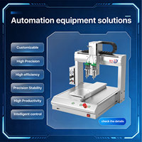 Machine de distribution de colle UV et adhésif thermofusible rotative entièrement automatique à trois, quatre ou cinq axes